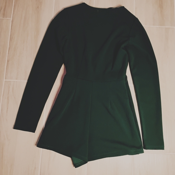 Forever 21 Belted Romper Forrest Green Size Small - Picture 2 of 6